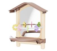 Parakeet Toys with Bird Mirror Decoration, Chewing Playground Pet Supplies for Indoor, Outdoor Birds, Yard, Garden, Patio, Courtyard, Balcony, Window, Chicken Hammock, Bird Enrichment, 16,4 x 15 x