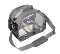 Parakeet Travel Cage, Foldable Parrot Carrier Travel Bag, Transparent and Breathable Bird Travel Cage, Portable Pet Bird Outing Bag, Portable Bird Cage with Standing Perch and Tray