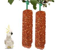Parakeet Treats Sticks, 2 piezas Bird Snacks, Nutritious Chewing Reward Treats, Enriched Formula for Beak Health and Energy Boost, Foraging-Friendly Texture, Ideal para Parakeets