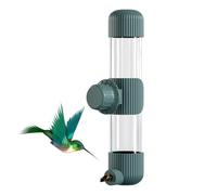 Parakeet Water Dispenser for Cage, Parrot Automatic Waterer, Suspension Leak-Proof Strike-Type Feeder for Indoor and Outdoor Cages, 8.66x1.77x3.15 Inches, White Pink and Green