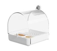 Parakeets Parakeet Bird Bath | Pull-Out Transparent Multifunctional Parrot | Bird Cage Feeder Bath For Lovebirds Canaries Budgies Java Sparrows Cockatiels Finches Space Saving Parrot Bath: Mount This Ex