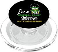Parálisis Cerebral Warrior CP Hero Conciencia de parálisis Cerebral PopSockets PopGrip para MagSafe