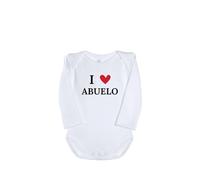 ParaManolita Body Bebe I Love Mama/Papa/Abuelo/Abuela (0-2m, ABUELO)
