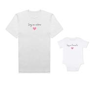 ParaManolita Conjunto Camiseta + Body Bebe/Mama, 'Soy su Calma' + 'Soy su Tormenta' Personalizado
