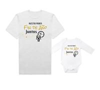 ParaManolita Conjunto Camiseta y Body de Bebé 'Nuestro Primer Fin de Año Juntos' Diseño Fin de Año