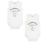 ParaManolita Pack 2 Body Sorpresa Vas a Ser Abuelo y Abuela (Abuela+Abuela, 0-2m)