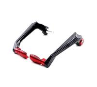 Paramanos Moto Protector de palancas de Embrague de Freno de Motocicleta, modificación, protección anticaída CNC, Varilla Universal Guardamanos(Red A)