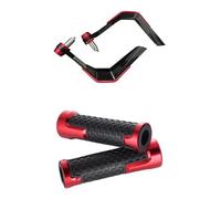 Paramanos Moto Protectores Unes Manillar Fibra Carbono A Prueba Viento 7/8" Scooter Protector Palanca Montaña con Refuerzo Aluminio Protector Freno Embrague Manoplas(2 Red)