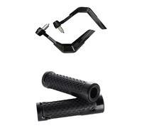 Paramanos Moto Protectores Unes Manillar Fibra Carbono A Prueba Viento 7/8" Scooter Protector Palanca Montaña con Refuerzo Aluminio Protector Freno Embrague Manoplas(2 Black)
