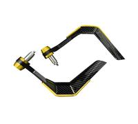 Paramanos Moto Protectores Unes Manillar Fibra Carbono A Prueba Viento 7/8" Scooter Protector Palanca Montaña con Refuerzo Aluminio Protector Freno Embrague Manoplas(Golden)