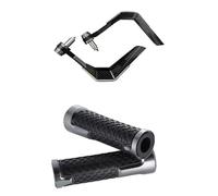 Paramanos Moto Protectores Unes Manillar Fibra Carbono A Prueba Viento 7/8" Scooter Protector Palanca Montaña con Refuerzo Aluminio Protector Freno Embrague Manoplas(2 Grey)