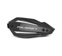 POLISPORT 8308600001 Paramanos BULLIT FWA 2 puntos de fijación con barra de plástico MX-Style fabricado con kit de montaje incluido compatible con todos los modelos de motocross/enduro en color negro