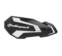 POLISPORT 8308200038 - Paramanos MX FLOW 1 punto de fijación MX-Style fabricado en plástico con kit de montaje incluido compatible con motocicletas Kawasaki en color negro/blanco