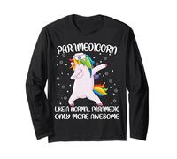 paramédico como un paramédico Solo Impresionante Dabbing Unicornio Manga Larga