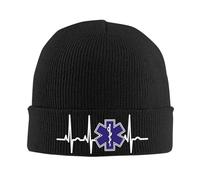 Paramédico EMT Star of Life Gorro de Punto Médico Latido Corazón Doctor Sombrero Gorro Cabeza Mujer Sombrero Unisex Gorro Sombrero Hip Hop