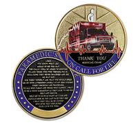 Paramedic's Prayer EMT EMS, monedas de desafío de emergencia, regalo para médicos, Acción de Gracias, divertido desafío para EMT EMS