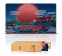 Paramint Blood Moon Shinto Anime (Bordes cosidos) - Alfombra de Juego MTG - Compatible con tapete de Juego Magic The Gathering - Juega a MTG, YuGiOh, TCG - Diseños Originales y Accesorios