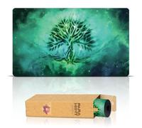 Paramint Forest Ethereal Mana (Bordes cosidos) - Alfombra de Juego MTG - Compatible con tapete de Juego Magic The Gathering - Juega a MTG, YuGiOh, TCG - Diseños Originales y Accesorios