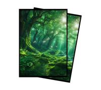 Paramint Green Mana Fundas para cartas MTG - 100 unidades, tamaño estándar - Compatibles con Magic The Gathering y Lorcana - Fundas dobles - Diseño artístico original, protección prémium