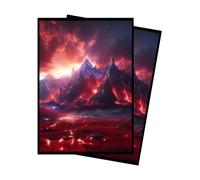 Paramint Red Mana Fundas para cartas MTG - 100 unidades, tamaño estándar - Compatibles con Magic The Gathering y Lorcana - Fundas dobles - Diseño artístico original, protección prémium