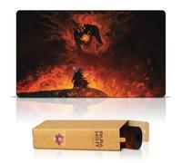 Paramint The Shadow and The Flame (Bordes cosidos) - Alfombra de Juego El Señor de los Anillos - Compatible con tapete de Juego Magic The Gathering - Juega a MTG, YuGiOh, TCG