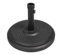 paramondo Base Paragüero Redonda Estándar para Sombrilla, en Hormigón Polímero, para Mástiles de Diámetro 50 mm, incluye Adaptadores, Color Negro