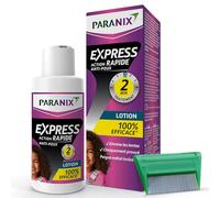 Paranix - Loción Express 2 minutos 100% eficaz contra piojos de cabeza- ninfas y huevos - liendres - 95 ml - Peine fino de metal incluido