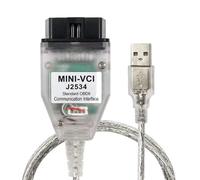 PARANNIC Mini VCI J2534 Cable V18.00.008 última versión, OBD2 Conector de Cable Adaptador de escáner Apto para Tis Techstream Programming Diagnostic Cable, Compatible con Win XP WIN7 WIN10