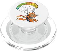 Parapente Gato Aventura Deporte Animal Gráfico Mascotas PopSockets PopGrip para MagSafe