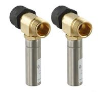 Pararrayos de martillo de agua de acero inoxidable, tuerca giratoria hembra de 7/8 pulgadas x rosca macho de 7/8 pulgadas, reducción de ruido para inodoro y tubería, construcción de latón C46500