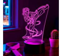 Pararty Luz nocturna de karate, lámpara de ilusión 3D Taekwondo con 7 colores cambiantes, base plana de acrílico, juguete USB, karate y taekwondo, regalo para niños y niñas