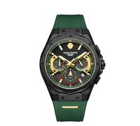 Paras Crown Relojes para hombre, de lujo, movimiento de cuarzo japonés, cronógrafo, analógico, caja de acero inoxidable, resistente al agua hasta 5 ATM, relojes para hombre, Verde1