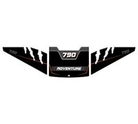 Paraserbatoio.it Adhesivo efecto 3D Protector Protector Protector de depósito resinado compatible con KTM 790 Adventure - Protector de depósito y protecciones laterales negro v2