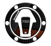 Paraserbatoio.it Adhesivo efecto 3D Protector Protector Protector de depósito resinado compatible con KTM 790 Adventure - Protección tapón - Negro v1