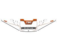 Paraserbatoio.it Adhesivo efecto 3D Protector Protector Protector de depósito resinado compatible con KTM 790 Adventure - Protector de depósito y protecciones laterales blanco v2