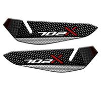 Paraserbatoio.it Adhesivo resinado protector de paramanos efecto 3D para moto compatible con Benelli TRK 702 X (blanco/rojo)