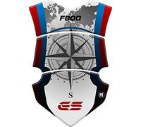 Paraserbatoio.it Protector adhesivo efecto 3D para moto compatible con BMW F 800 GS - ADV Adventure hasta 2015 (azul y rojo)