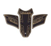 Paraserbatoio.it protector de depósito de resina adhesiva efecto 3D para motocicleta compatible con TRIUMPH Tiger 800 2010 17 negro GOLD