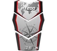 Paraserbatoio.it Protector de depósito resinado adhesivo efecto 3D para moto compatible con BMW R1200 GS, R 1200 (rojo)