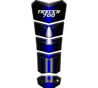 Paraserbatoio.it Protector de depósito resinado adhesivo efecto 3D para moto compatible con Yamaha Tracer 700 (negro-azul)
