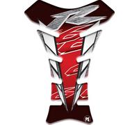 Paraserbatoio.it Protector de depósito resinado adhesivo efecto 3D para moto compatible con Yamaha Yzf r6 rojo