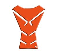 Paraserbatoio.it PROTECTOR DEPOSITO ADHESIVO NEUTRO RESINADO EFECTO 3D, PARA MOTOS - UNIVERSAL - Forma Carolina, tamaño 20 cm x 15 cm Color naranja