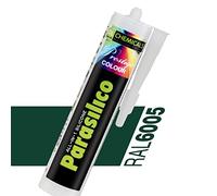 Parasilico - Cartucho de silicona profesional de 310 ml, sellador sanitario, cocina, interior y exterior, silicona de construcción, gran selección de colores (1 cartucho, verde/verde musgo RAL 6005)