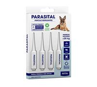 PARASITAL® Pipetas Antiparasitarias para Perros Grandes de más de 15 kg- Pack de 4 x6ml de Zotal - Activo contra Mosquitos, Pulgas y Garrapatas - Repelente 100% Natural