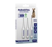 PARASITAL® Pipetas Antiparasitarias para Perros Medianos de 10 a 25 kg- Pack de 3 x3ml de Zotal - Activo contra Mosquitos, Pulgas y Garrapatas - Repelente 100% Natural