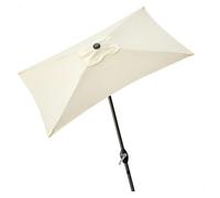 Parasol balcón 200x120 cm color crema mástil aluminio aktive garden