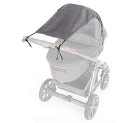 Parasol Carro Bebé Universal UV 50+ DELUXE para Silla de Paseo y Cochecito - Toldo con Filtro Solar con Recubrimiento Regulable - Capota Protectora - Gris