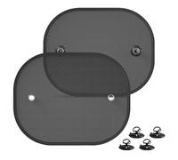 Parasol Coche Bebe,2 PCS Parasol Lateral y Trasero para Coche Protector Solar para Ventanas Laterales y Traseras Protección UV para Bebés y Mascotas Autoadhesivo Fácil Instalación