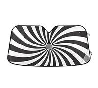 Parasol Coche Delantero Black and White Swirl Spiral Twirl Funda Plegable Parabrisa Delantero Protección UV Parasol para Parabrisas Protección Frontal Cubierta De Parabrisas para Furgonetas M