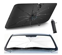 Parasol Coche Delantero para Audi TT Mk1 1998-2006 Car Cover,PRetracción Automática con un Botón, Sin Arañazos 99% Bloqueo UV Revestimiento Titanio-Plata, Universal para Berlina SUV MPV